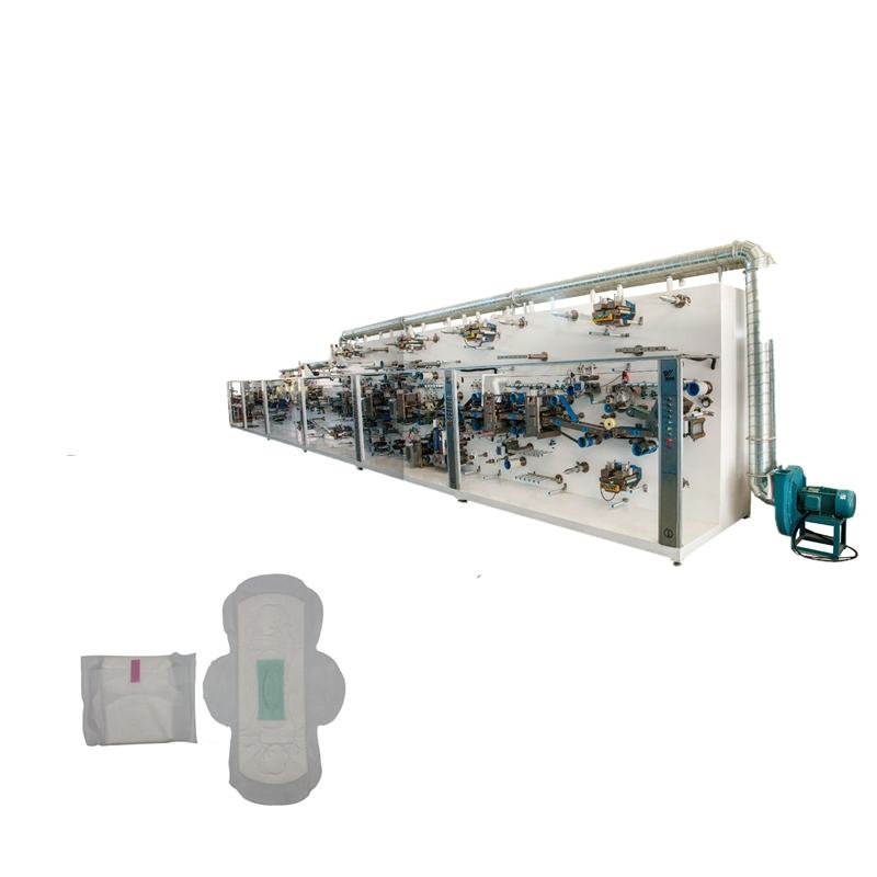 Hot Selling Full servo disposable menstrual pads machine with Longitudinal Folding System