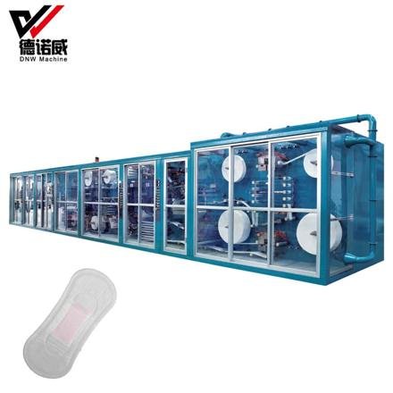 DNW Full Auto Sanitary Napkin Pad&Panty Liner Making Machine with Glue for ladies